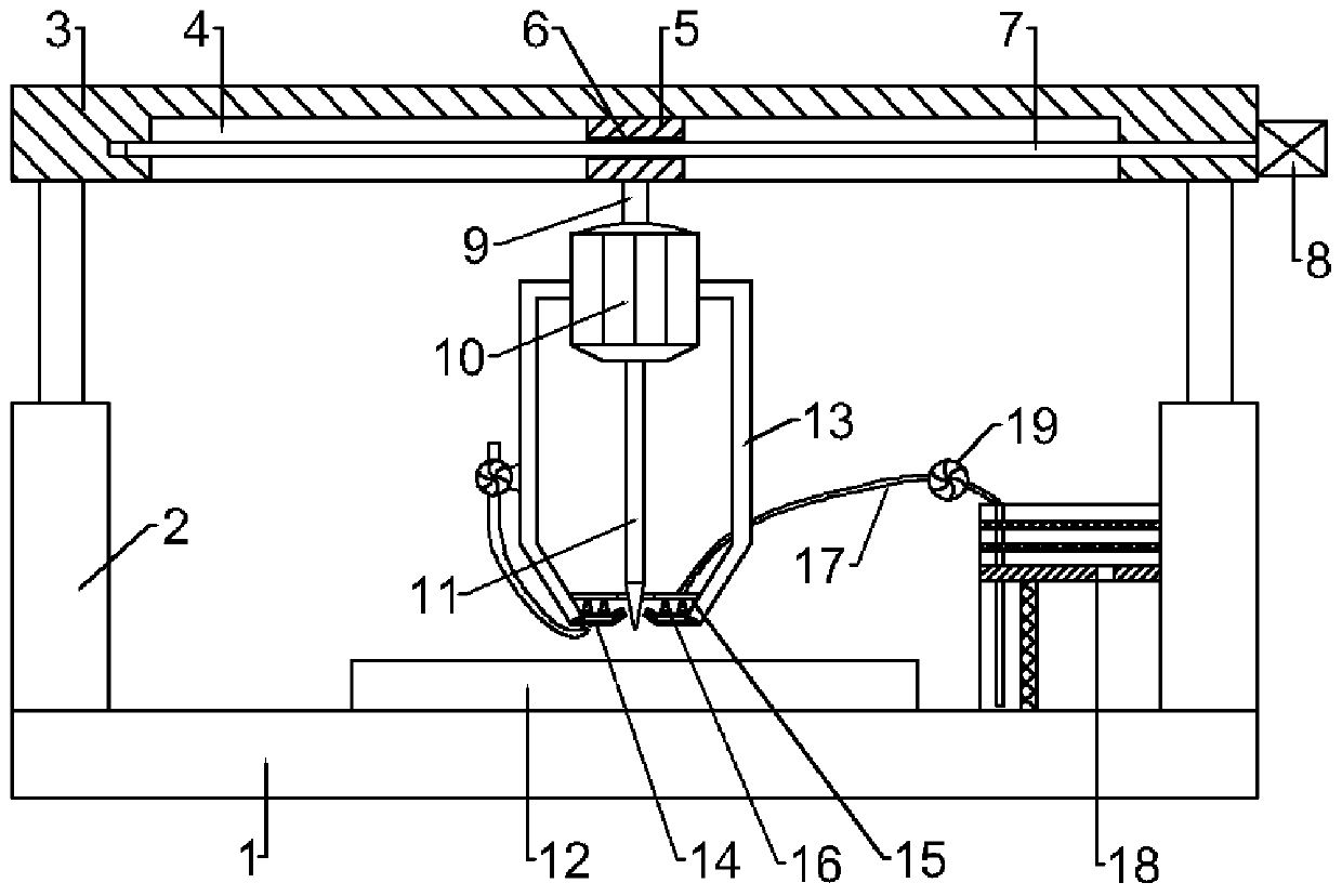 A circuit board cutting equipment based on dust absorption principle