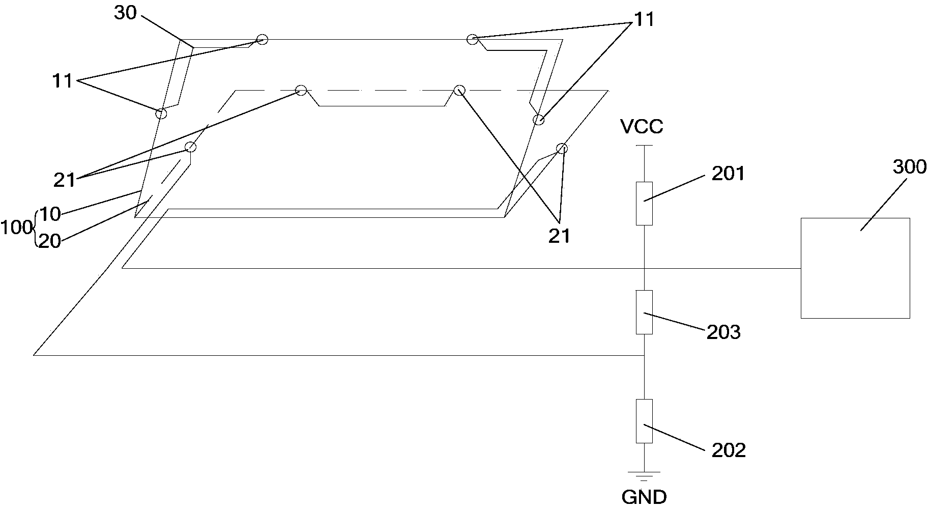 Air door closing in-place detecting device and refrigerating plant