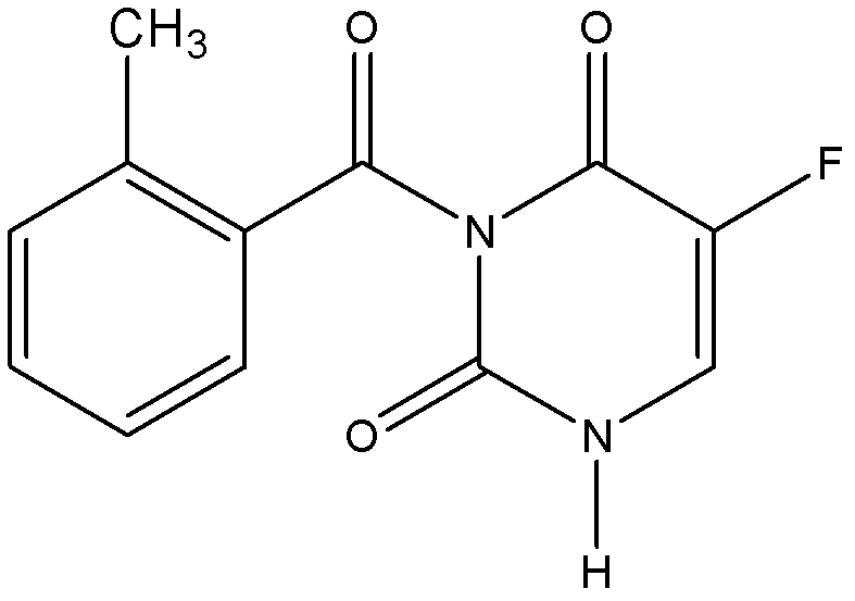 N3-ortho toluene formoxyl uracil nanosuspension and lyophilized preparation thereof