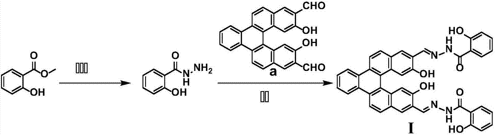 Fluorescent probe for detecting aluminum ions and zinc ions and preparation method and application