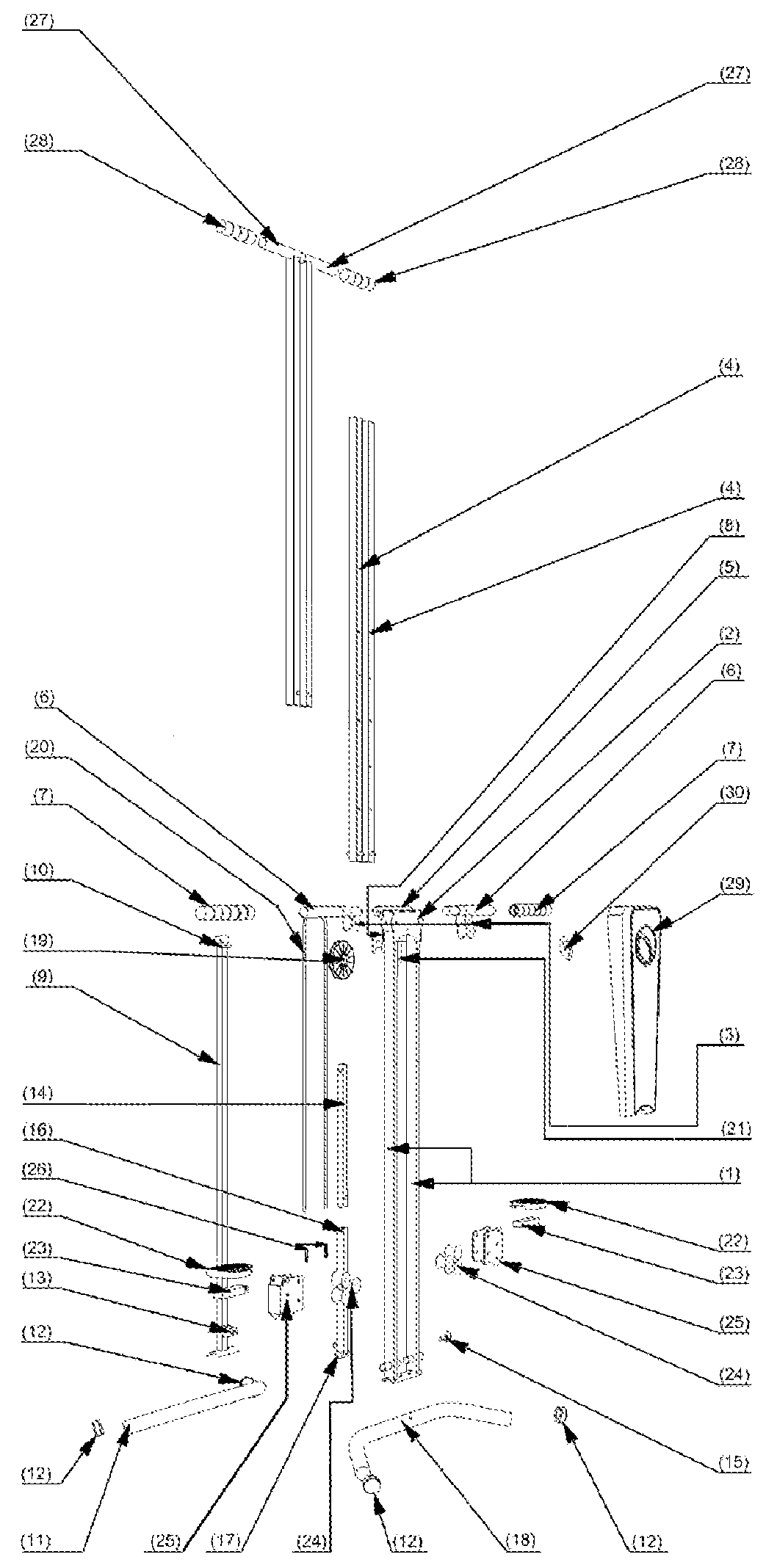 Integral vertical stepper