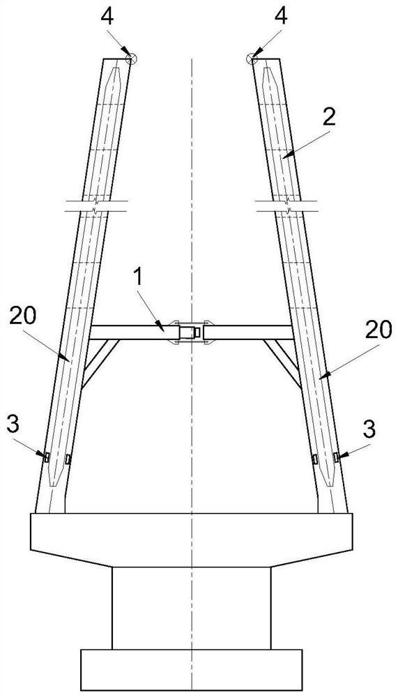 Accurate adjustment method for tower column stress of cable bent tower