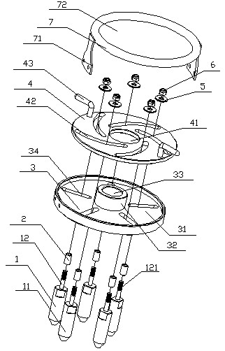 Dog plate of automobile steel rim