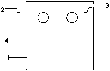 Flow-dividing hook-type roadblock with lining