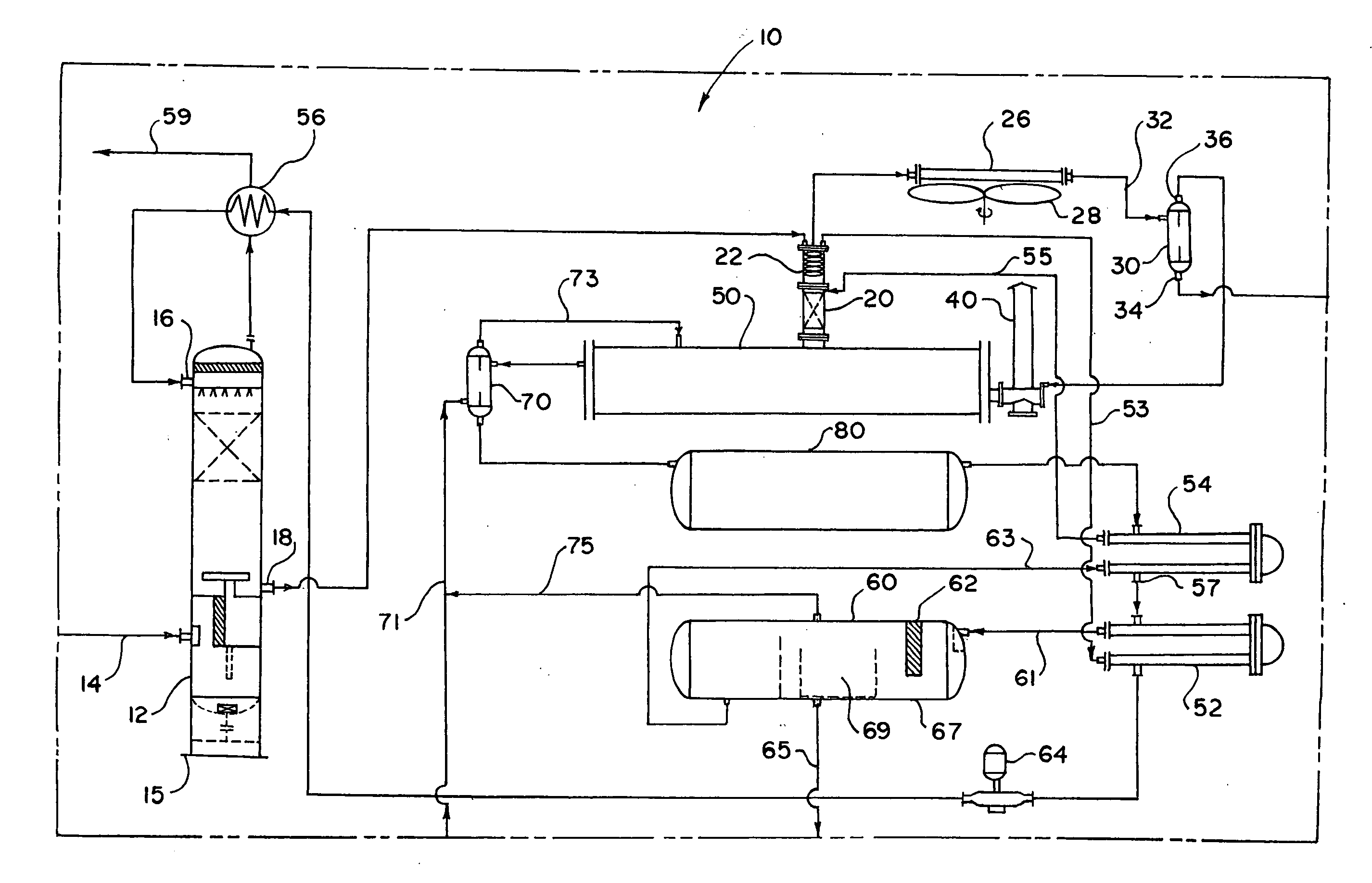 System for dehydrating natural gas