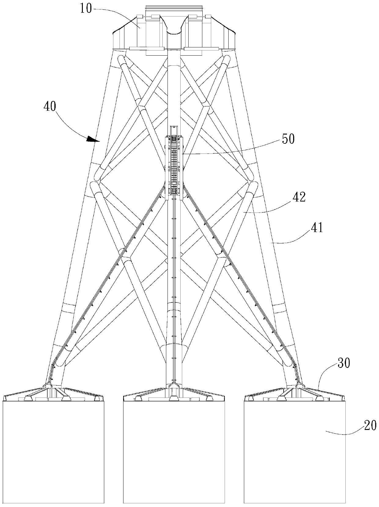 Novel multi-cylinder jacket offshore wind turbine foundation