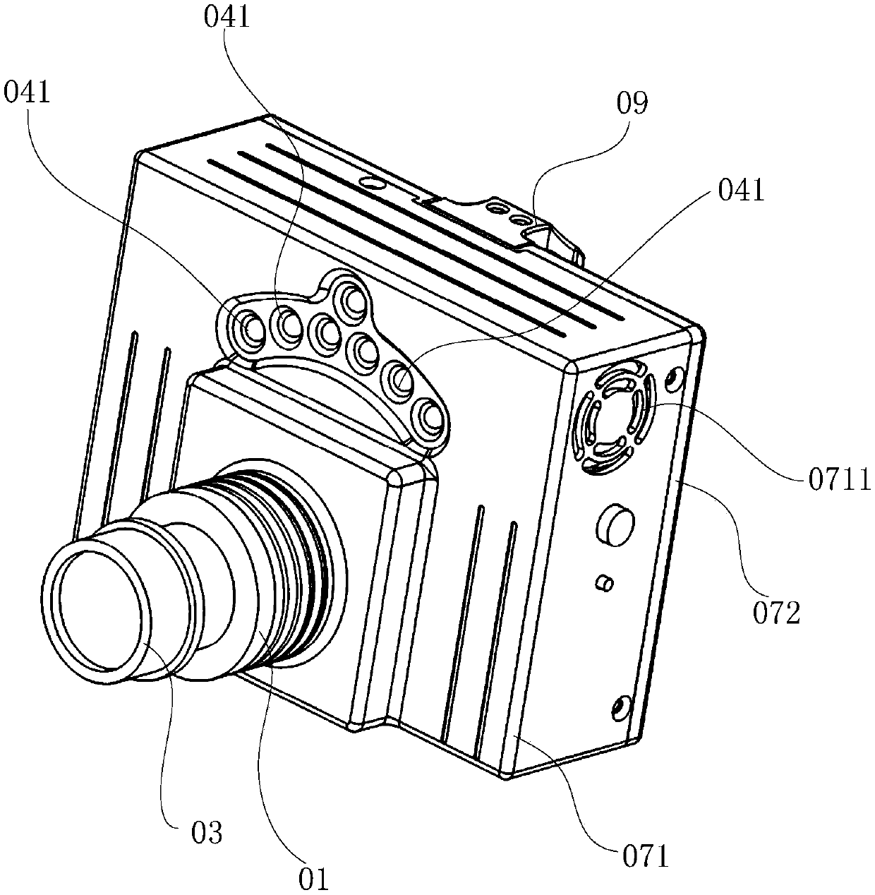 Camera used for reconnaissance as well as reconnaissance system