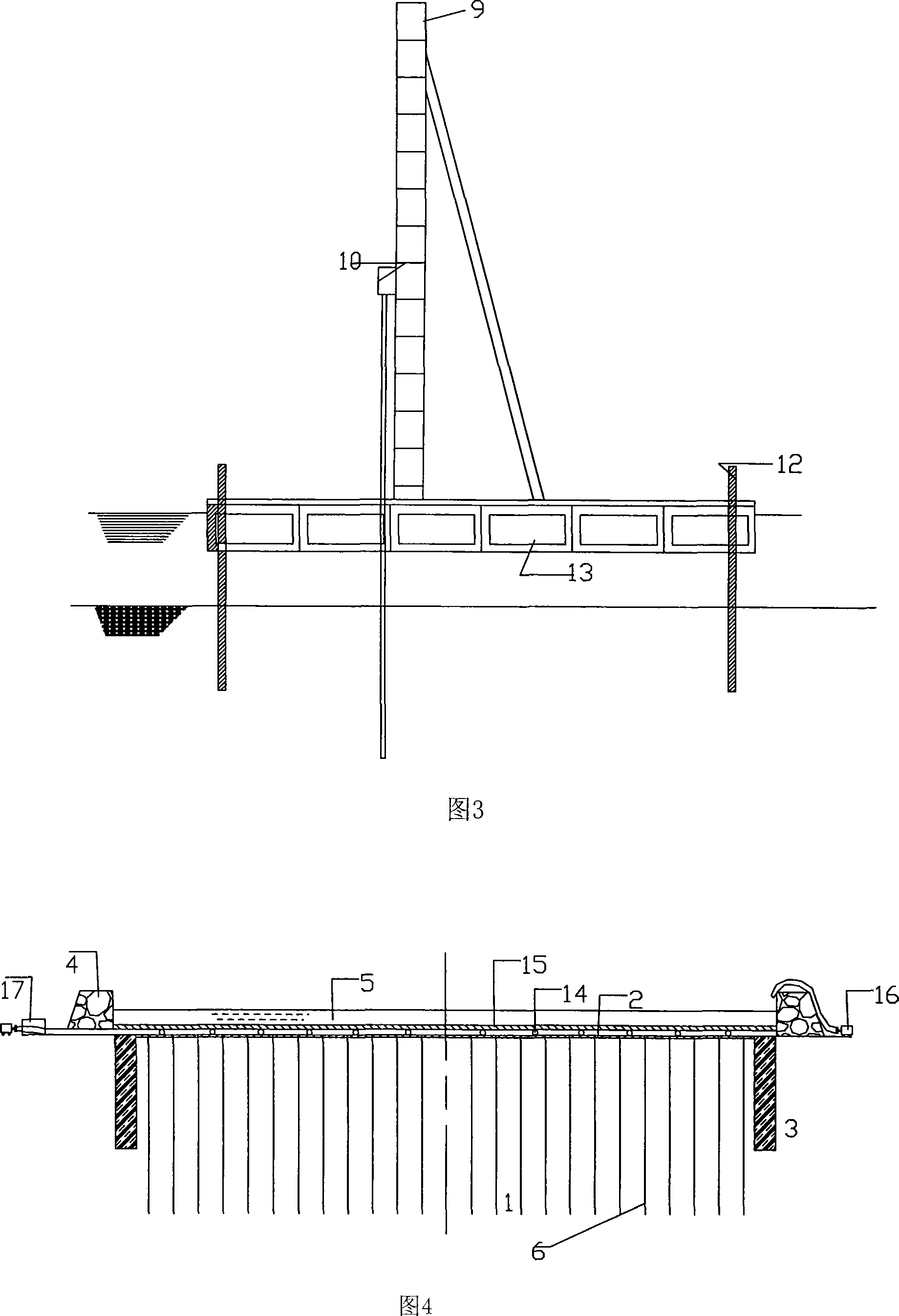 Floating flashboard machine and large area ultra-weak foundation fast directly draining concretion method