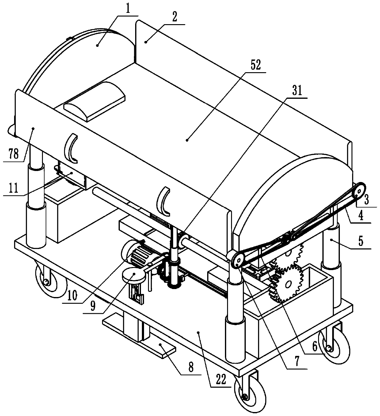 Safe transfer device for intensive care