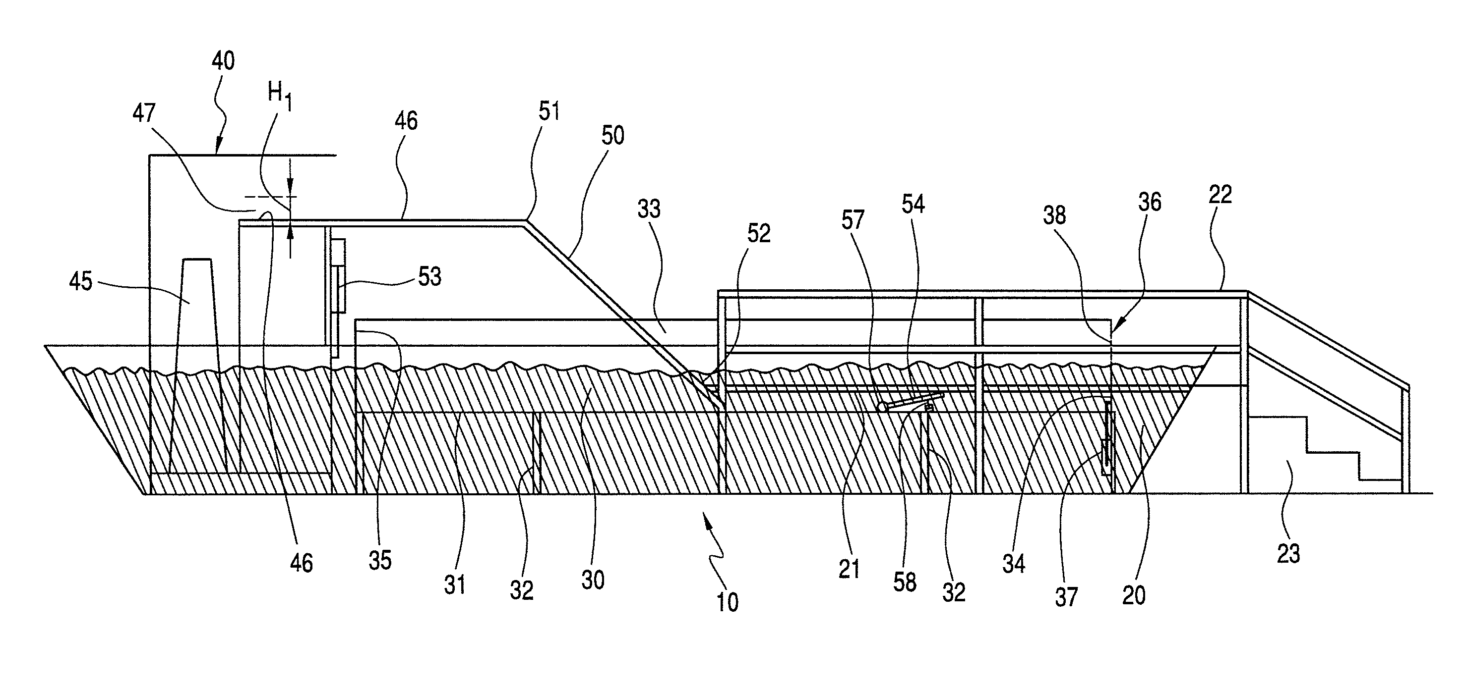 Artificial surfing facility