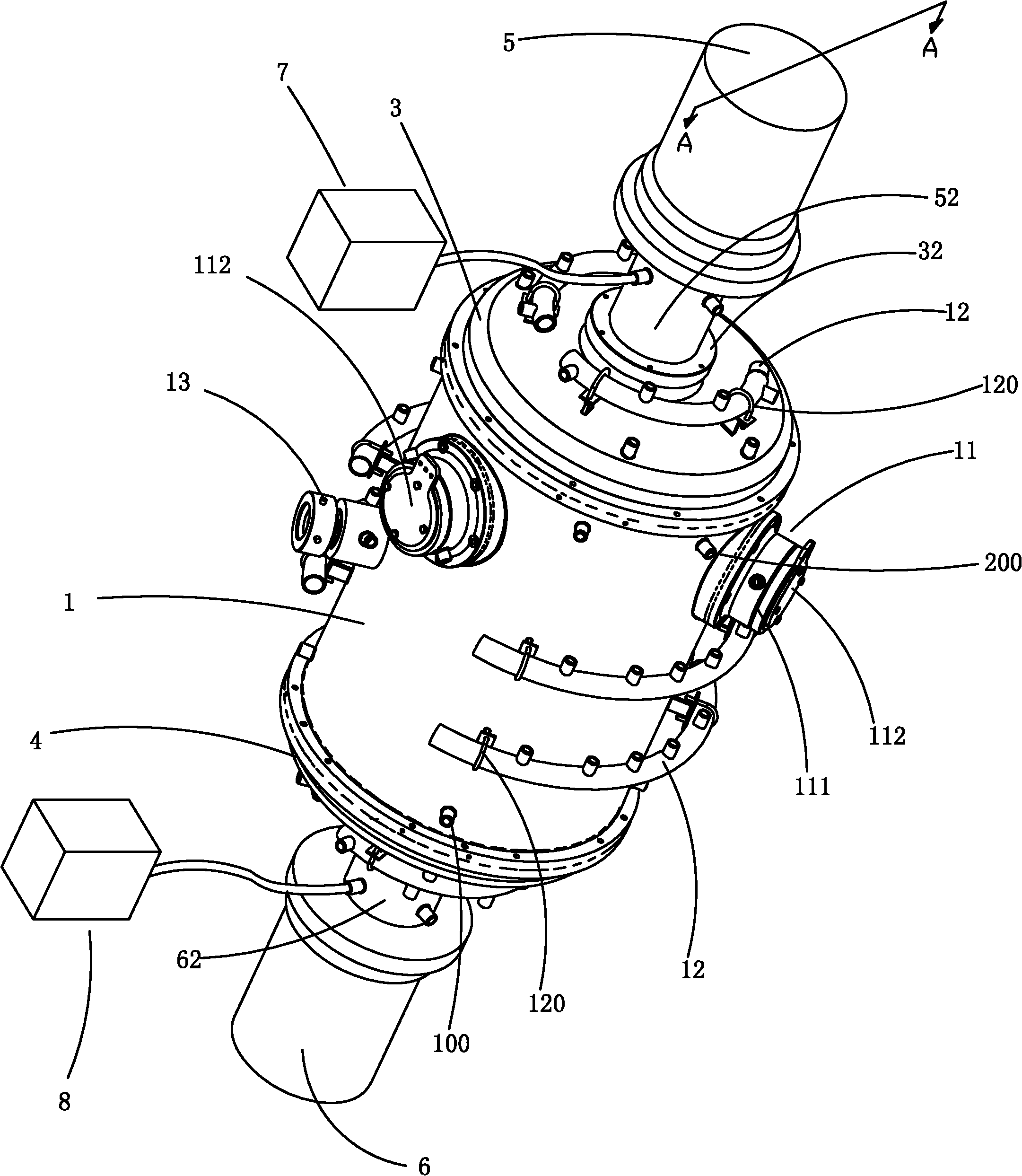 Bidirectional hot-pressing high-temperature oscillation sintering furnace and working method thereof