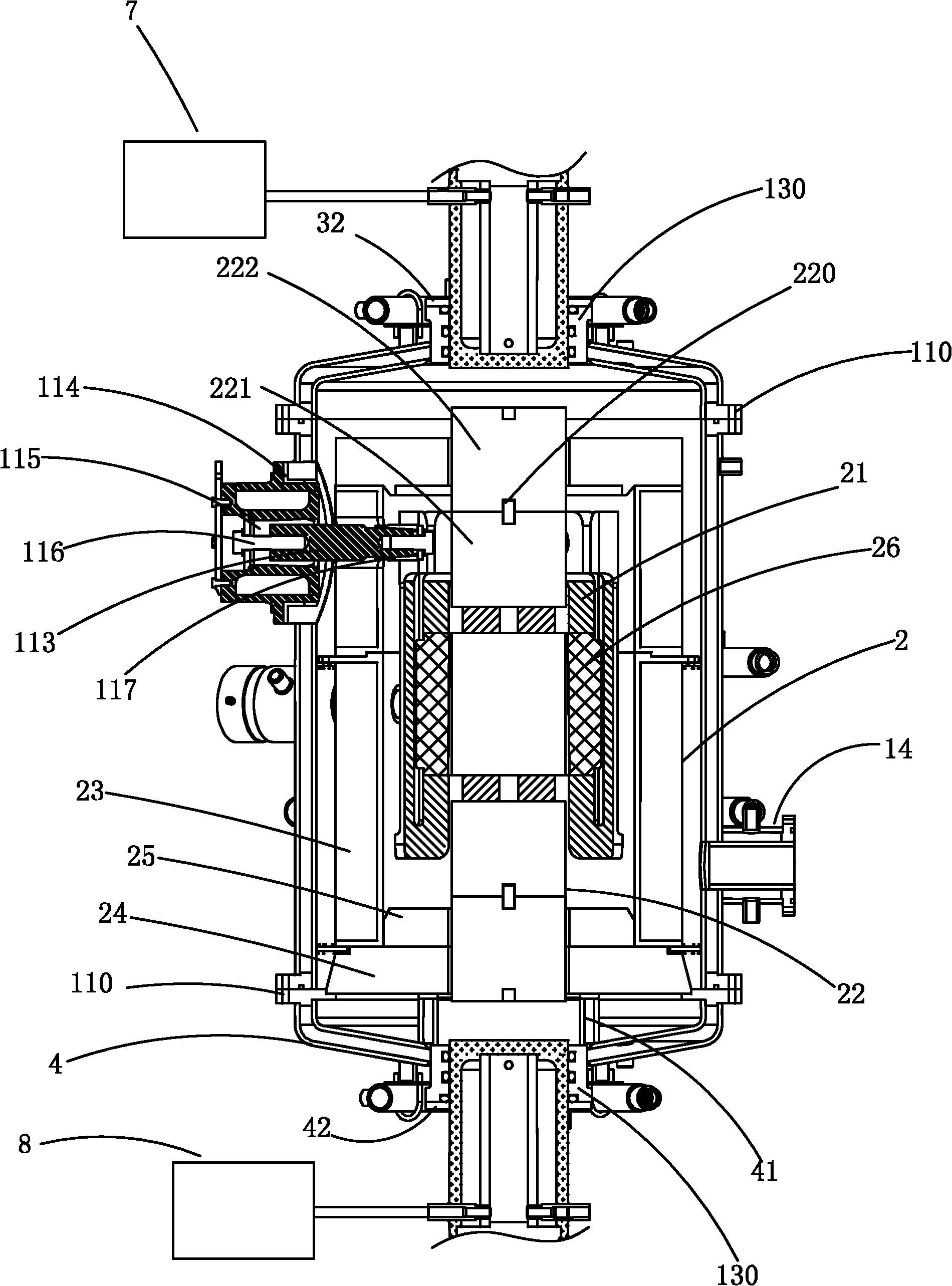 Bidirectional hot-pressing high-temperature oscillation sintering furnace and working method thereof