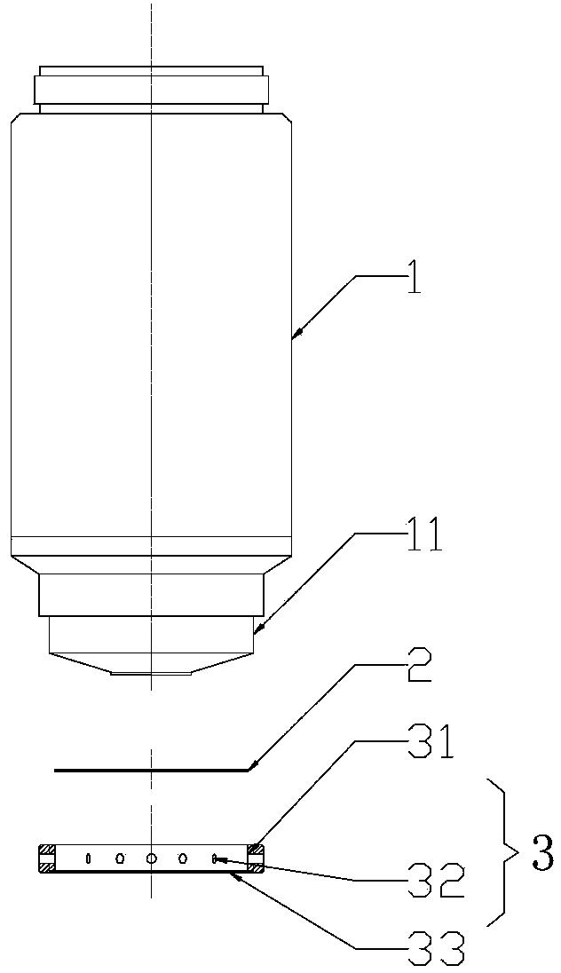 High-temperature microscope objective lens