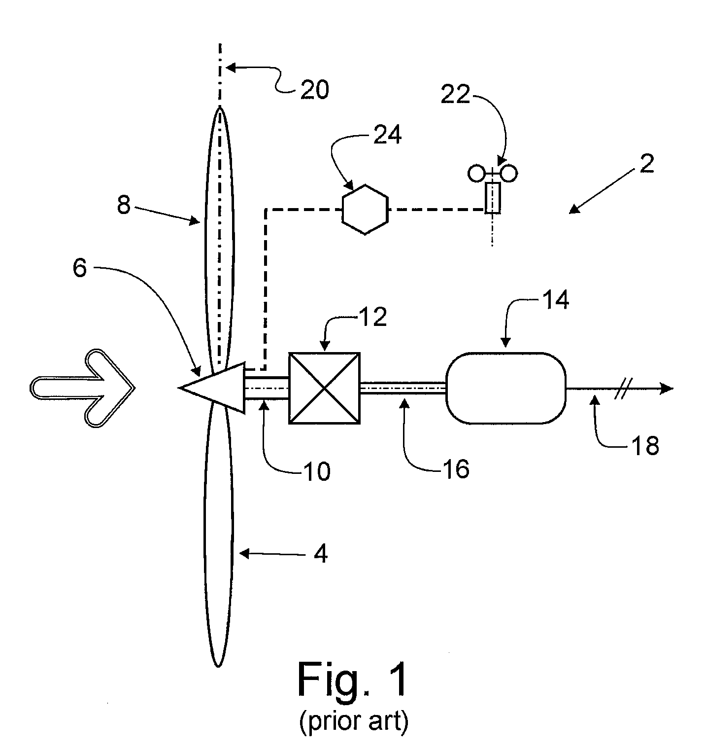 Variable speed wind turbine having a constant speed generator