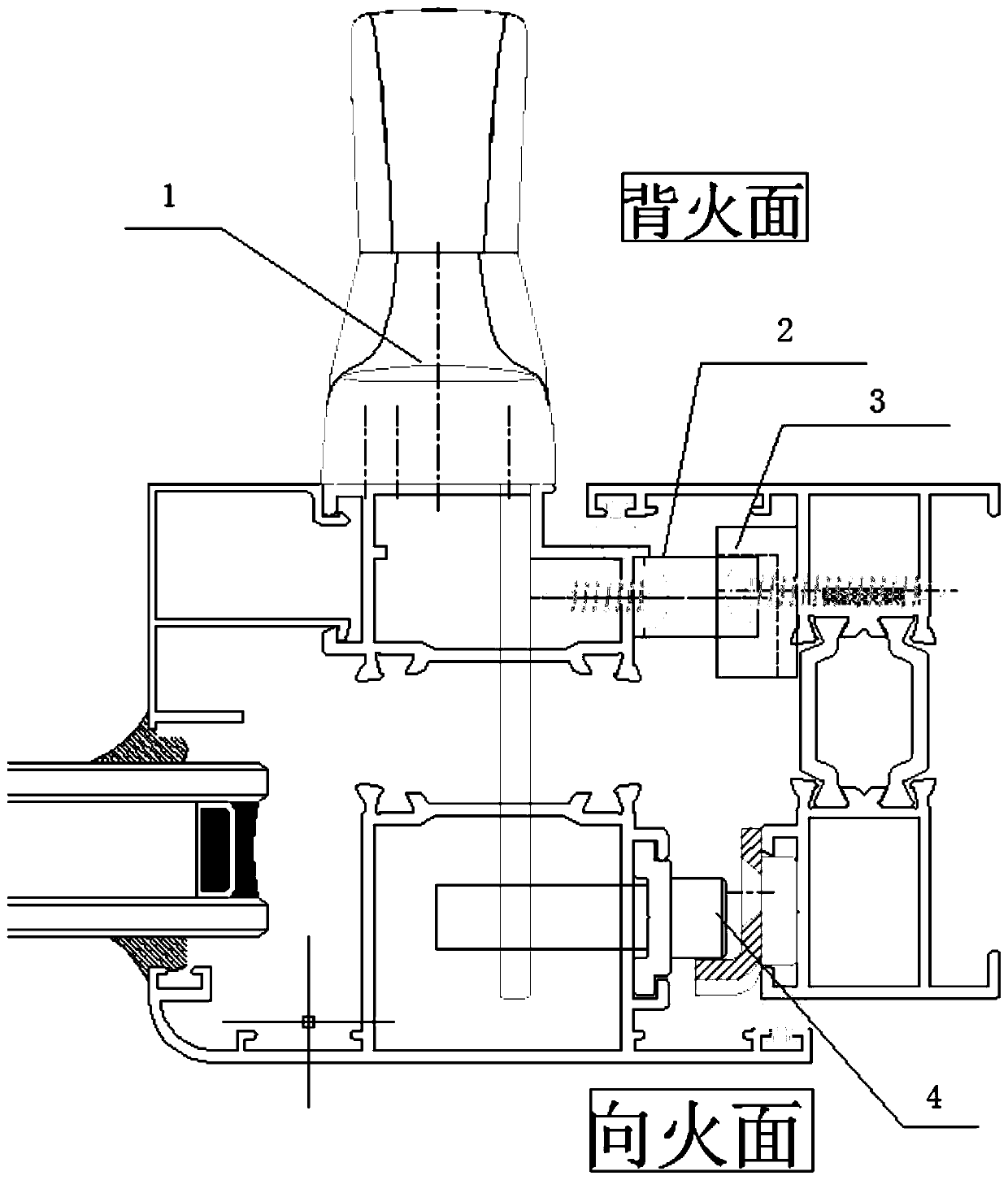 Outward-opening fireproof window locking structure