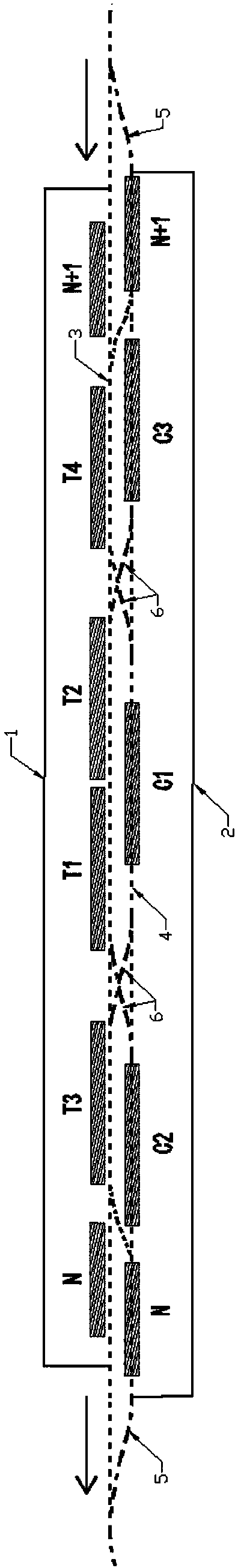 Head and tail end charging station system structure for intelligent rail tramcar