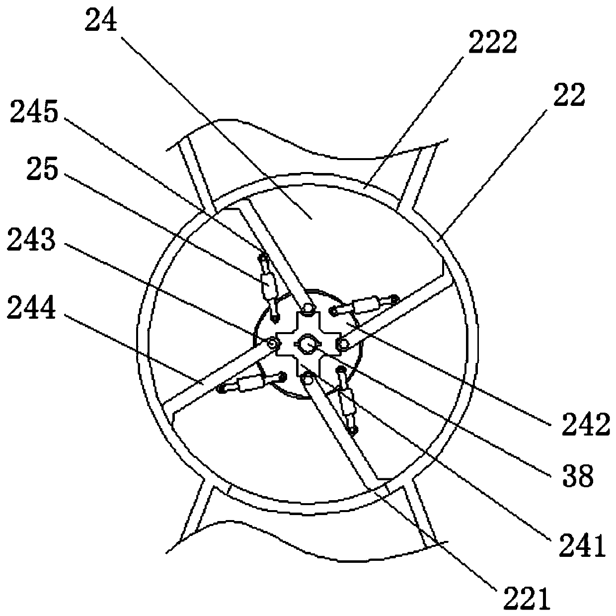 Vertical mill rotary airlock valve with good damping effect