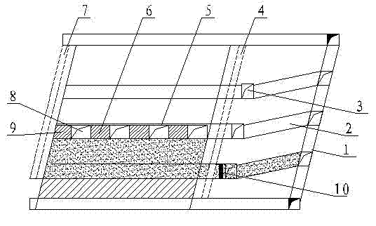 Stope route arrangement mode and method beneficial to roof-contacted filling