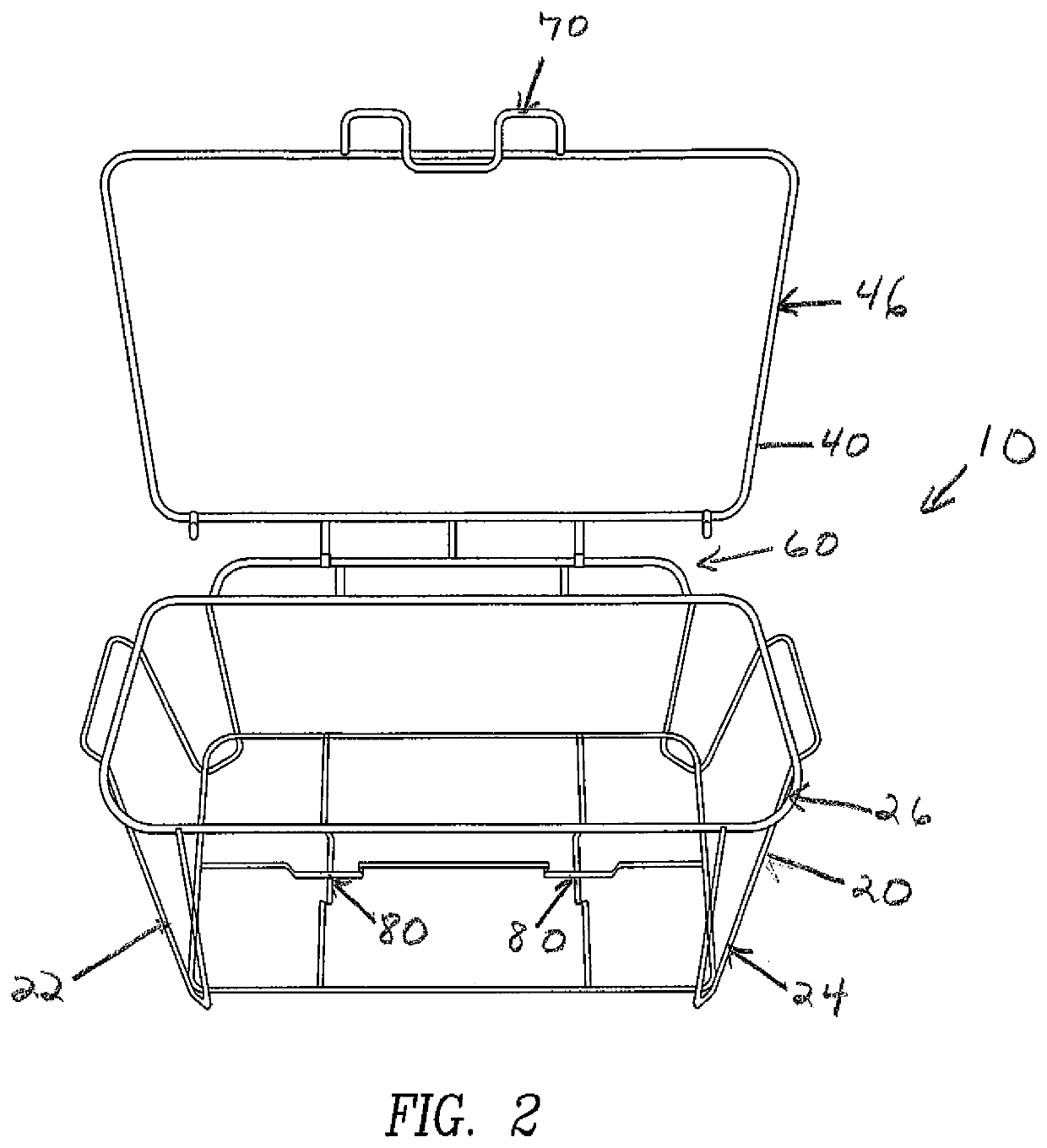 Chafing dish and frame assembly