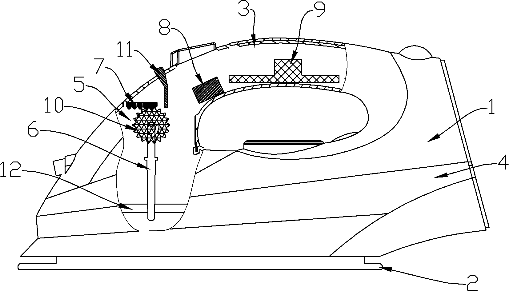 Steam electric iron capable of automatically stopping heating and closing steam in non-use state