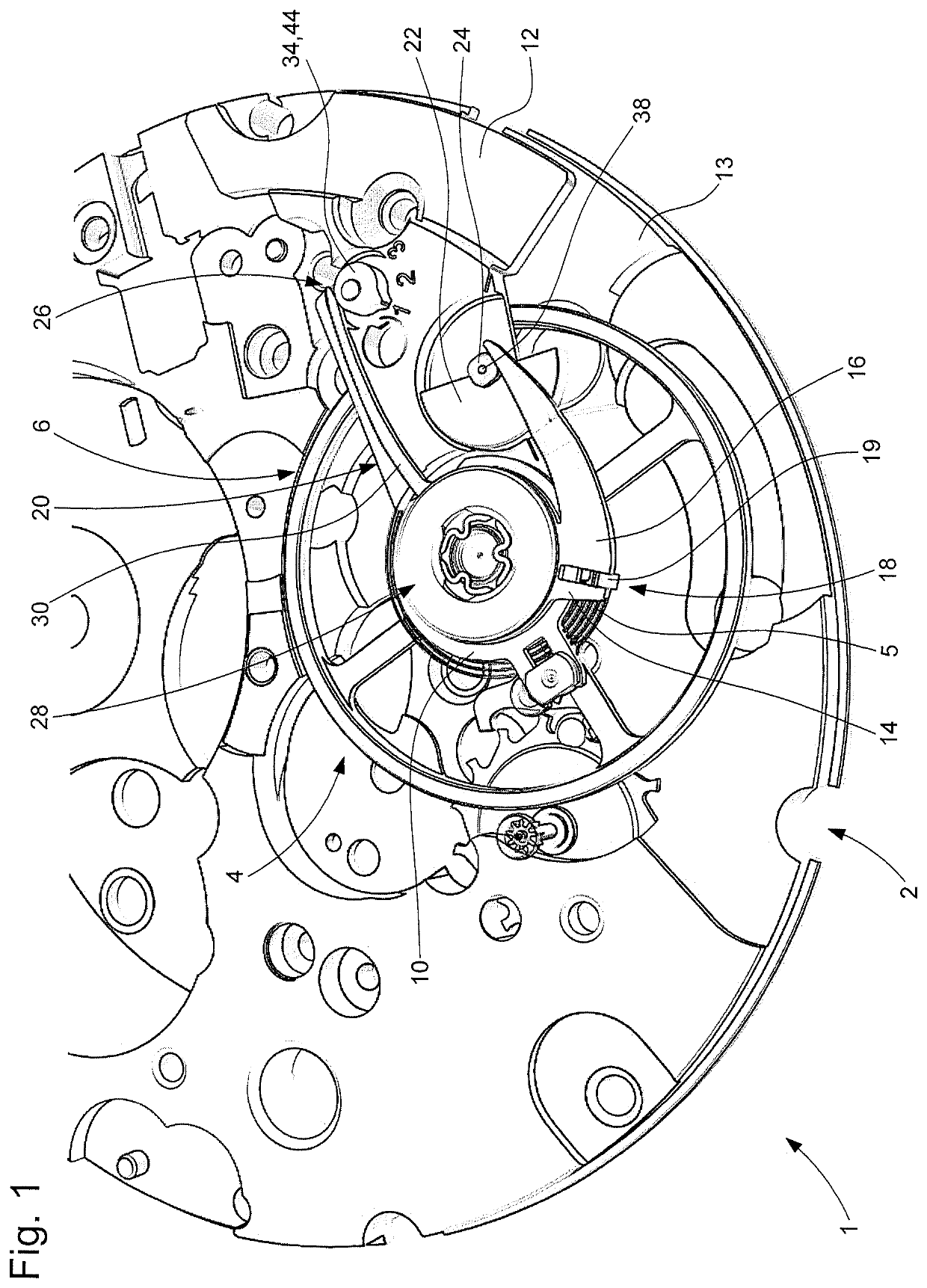 Device for autonomous adjustment of the active length of a balance spring