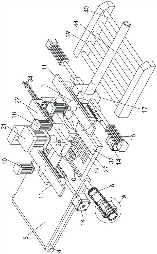 Plastic granulation device and method for pipe processing