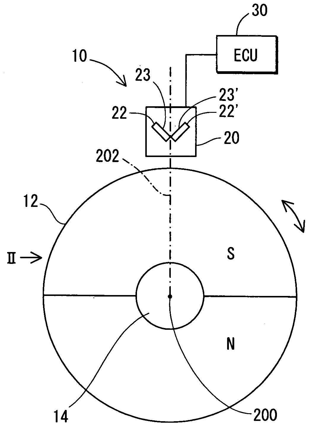 Rotation angle detecting device