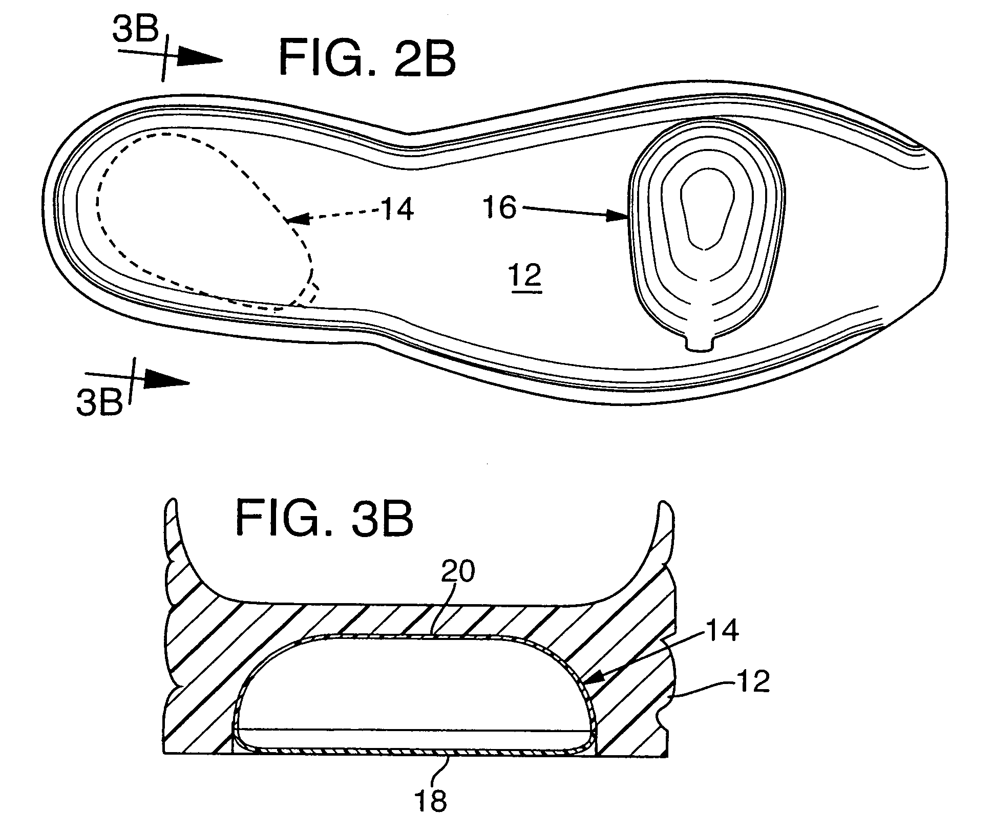 Footwear sole component with an insert