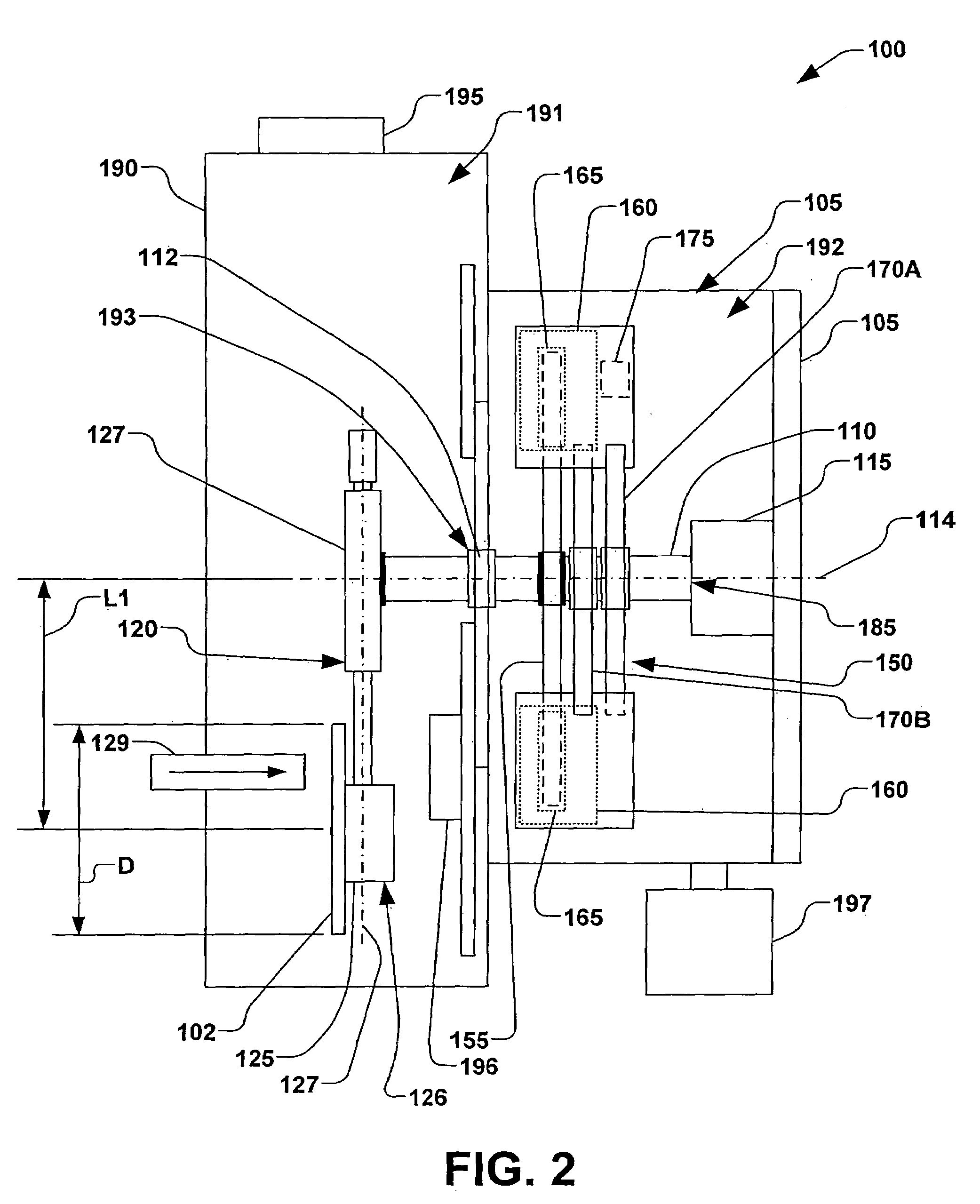 Wafer scanning system with reciprocating rotary motion utilizing springs and counterweights