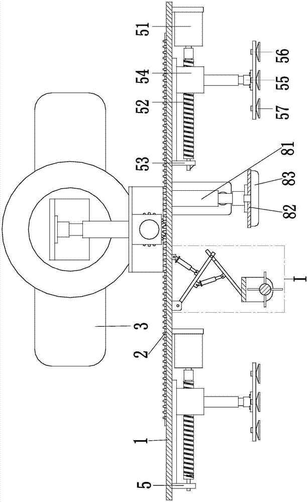 Automatic sweeping equipment for stepping type escalator