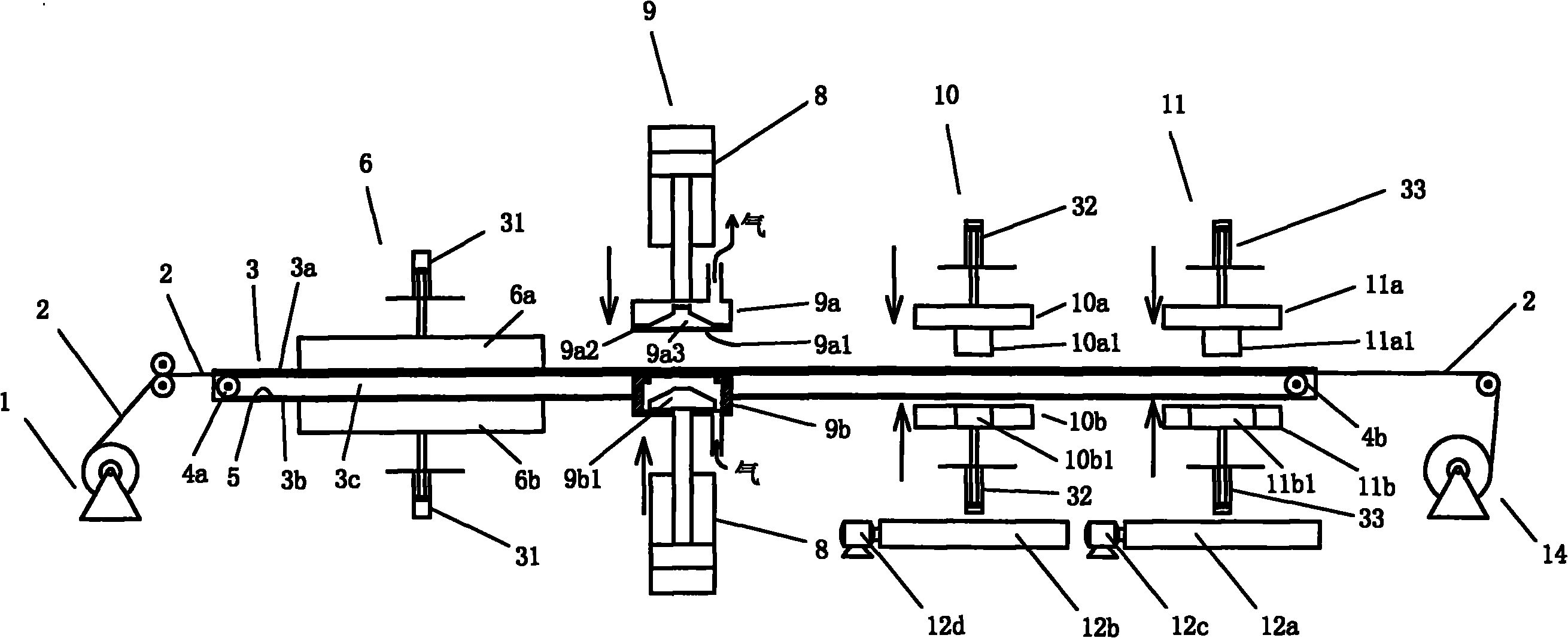 Plastic sucking production line and production process thereof