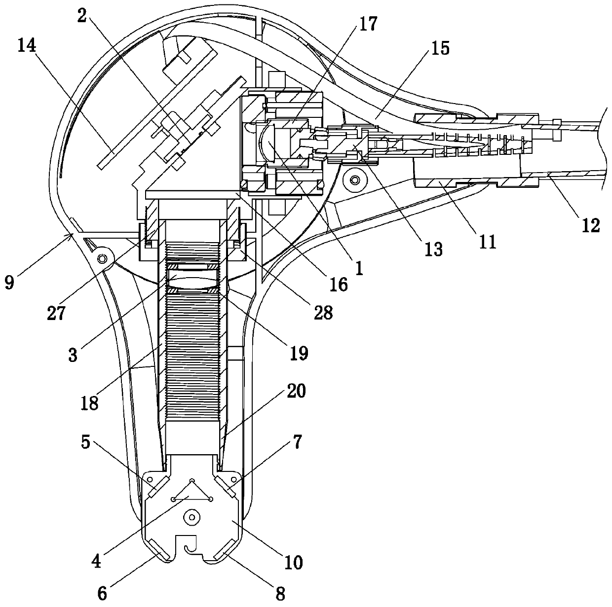 Optical coherence tomography imaging handheld probe