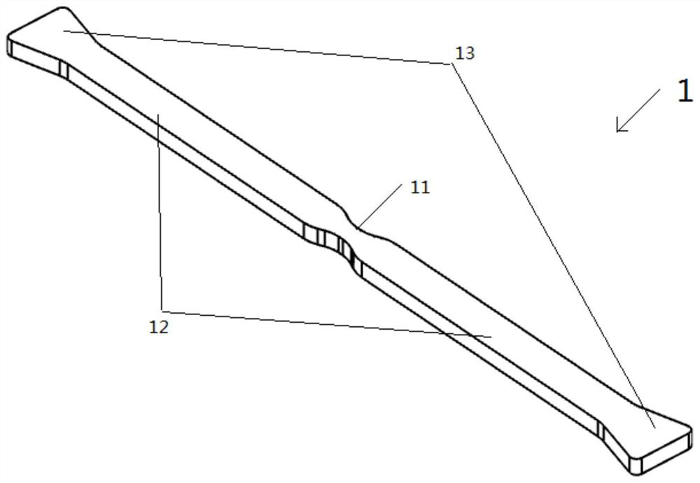 A high-temperature tensile test device and method for a three-dimensional braided composite material