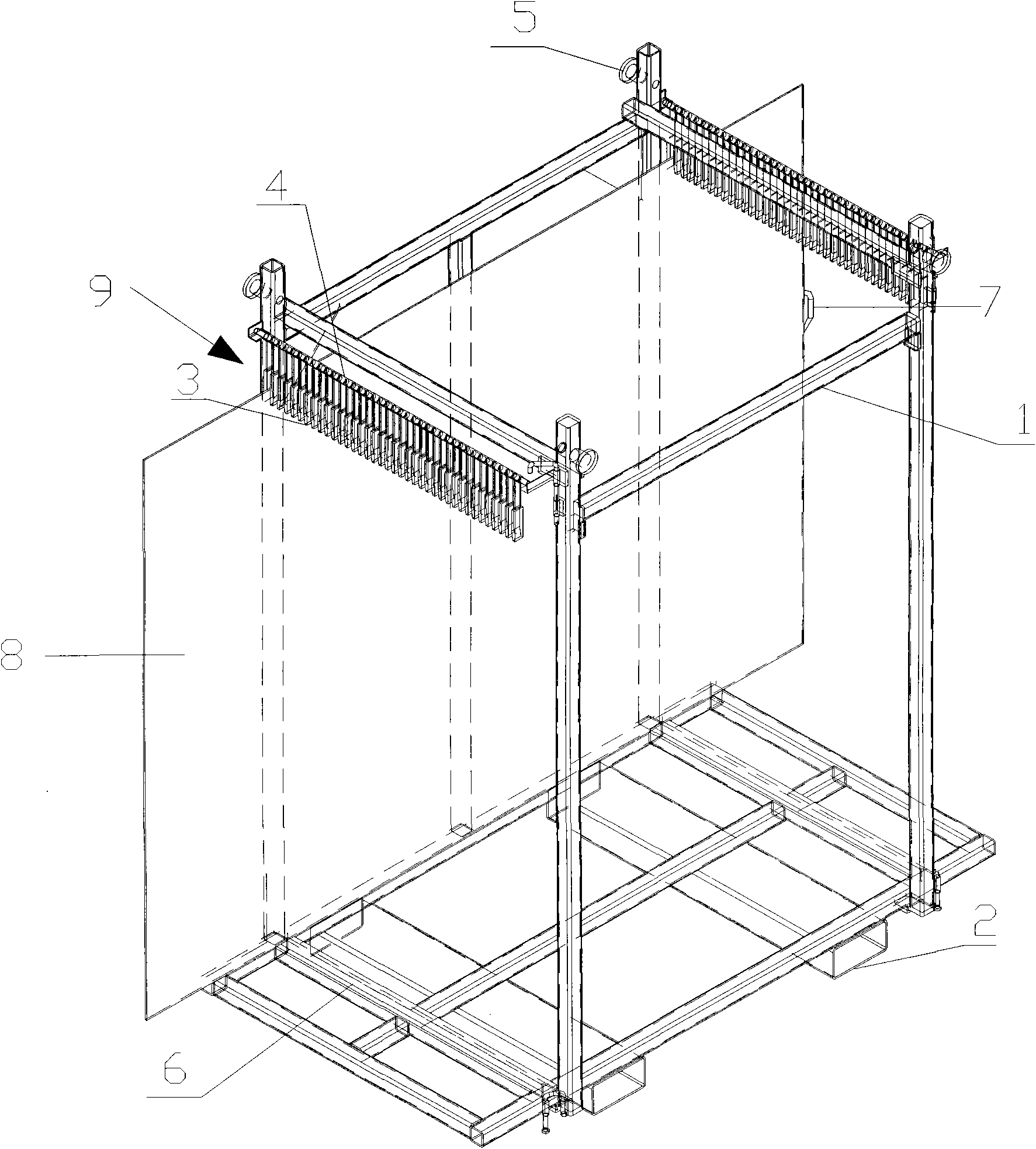 Glass storage and transport device