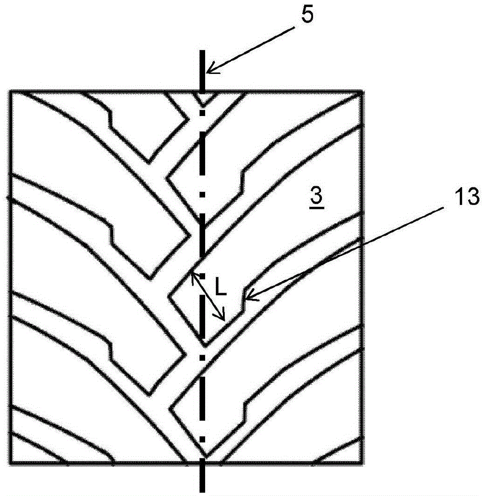 Tread comprising a directional tread pattern