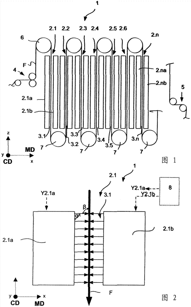 Method for drying a fibrous web in a drying device, and drying device