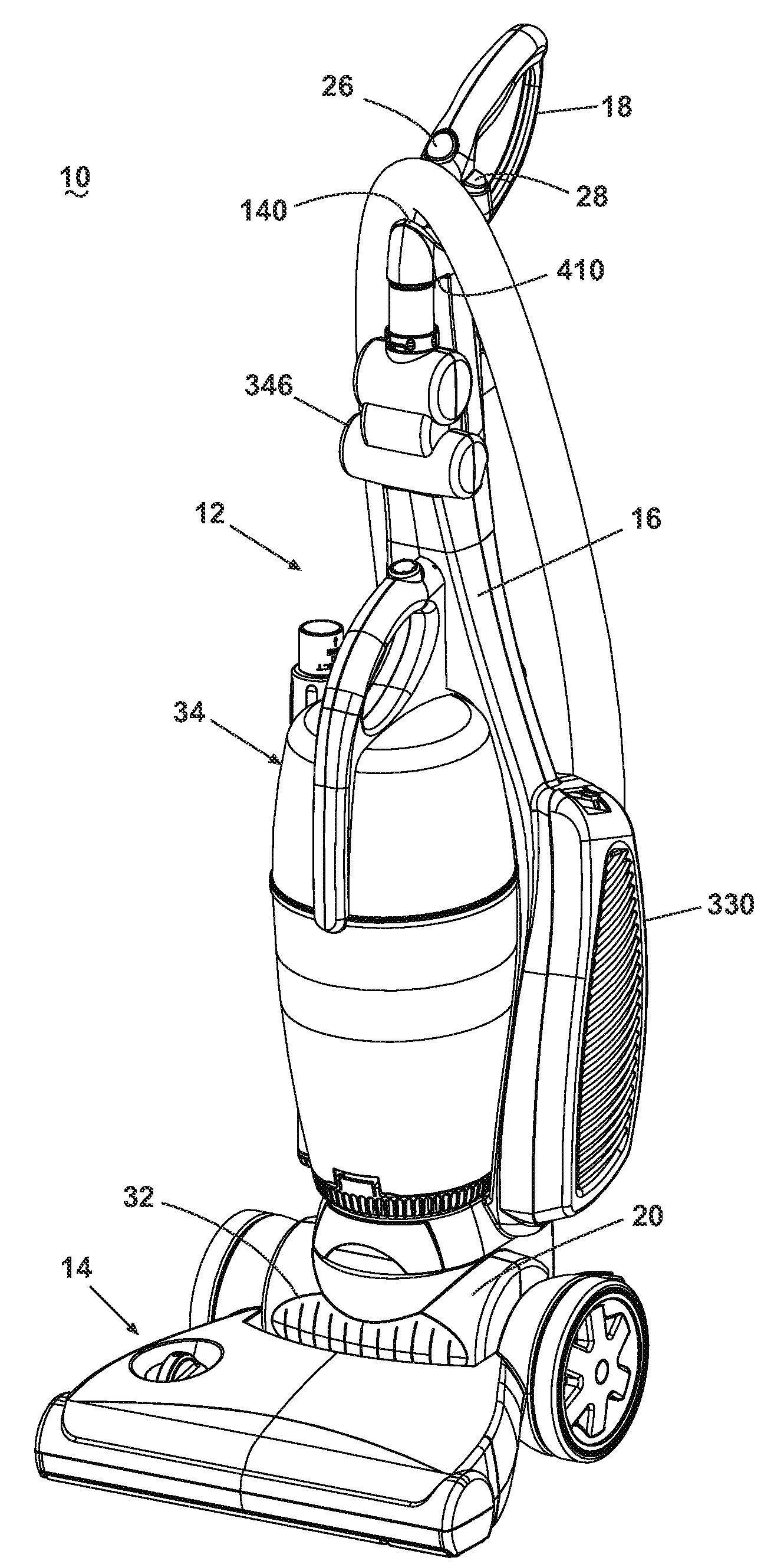 Vacuum Cleaner with Motor Cooling Air Filtration