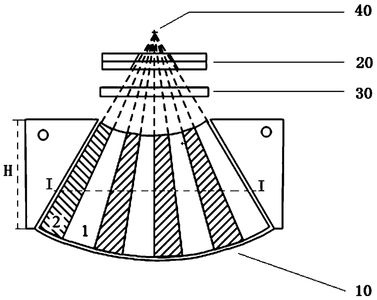 Honeycomb-type collimator for X-ray pencil beam scanning intensity modulation radiation therapy