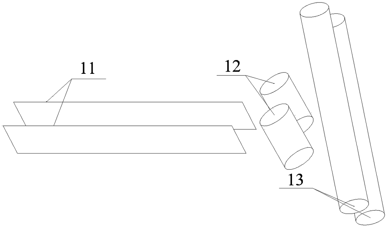 Rough rolling vertical roll shallow pass treatment method