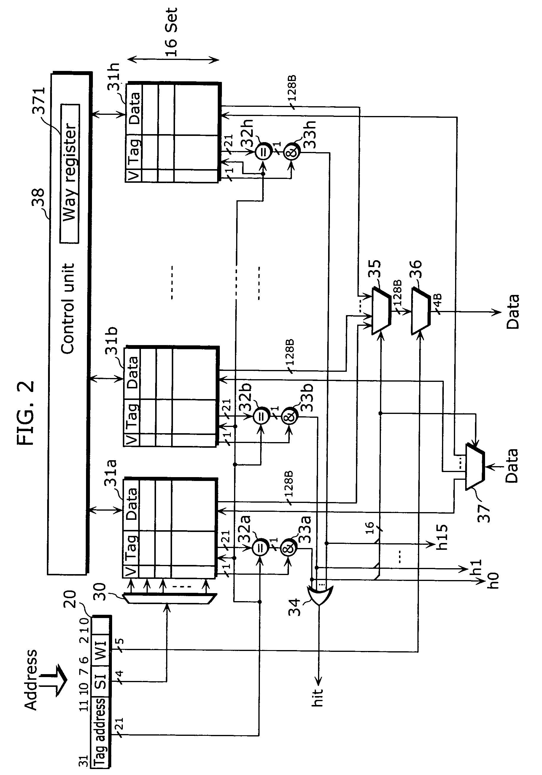 N-way set associative cache memory and control method thereof