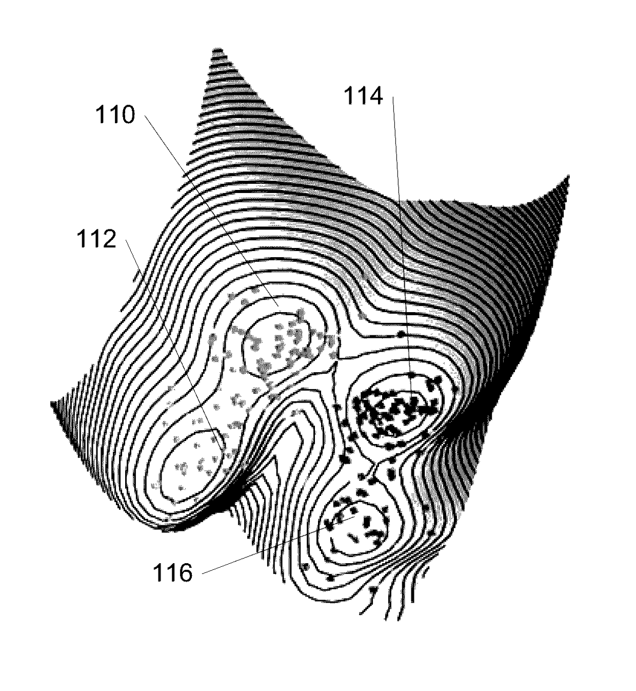 Method for discovering relationships in data by dynamic quantum clustering