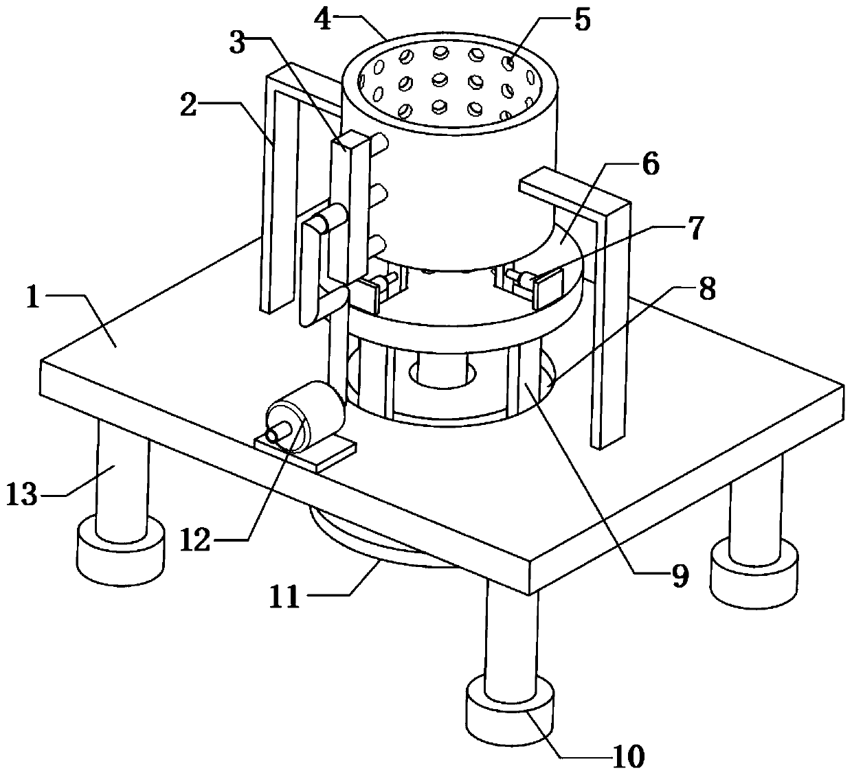 Rust-proof treatment device for lighting lamp production