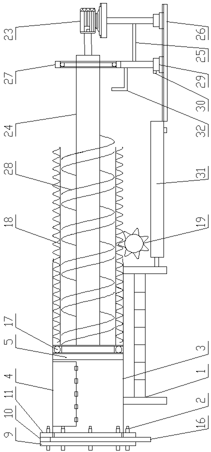 Sludge dewatering device and method combining screw propulsion and biomass electroosmosis