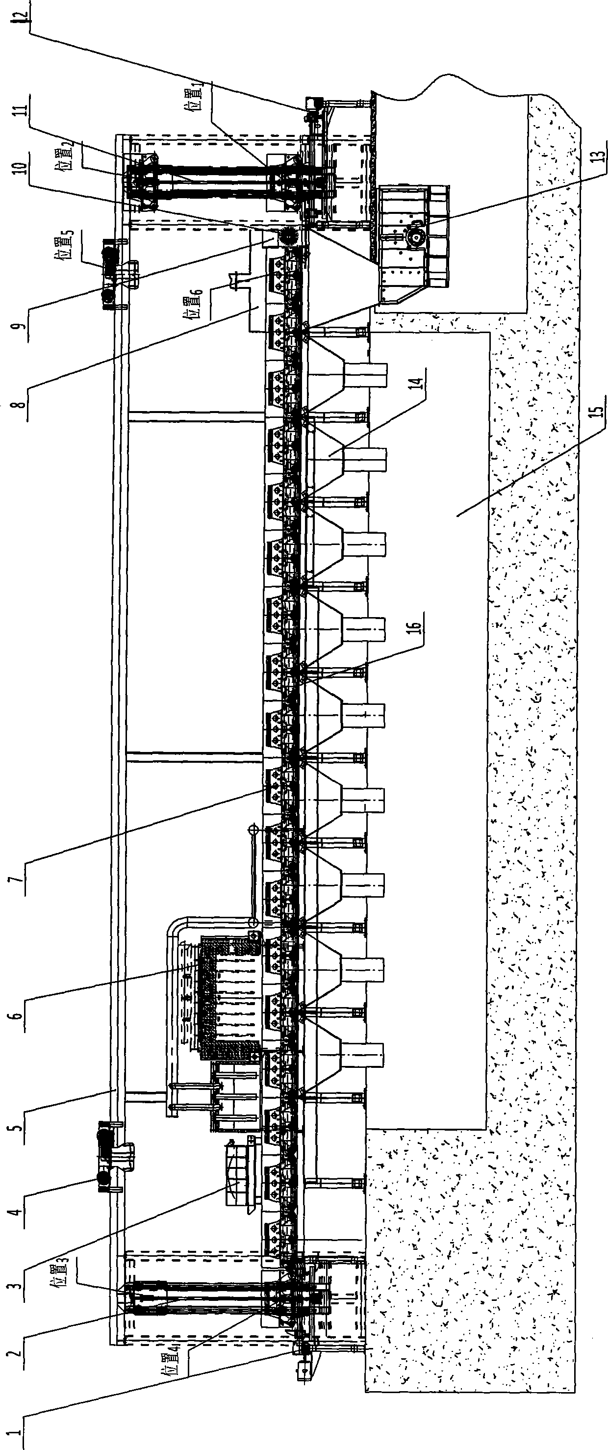 Circulation method and device of bridge type sintering machine