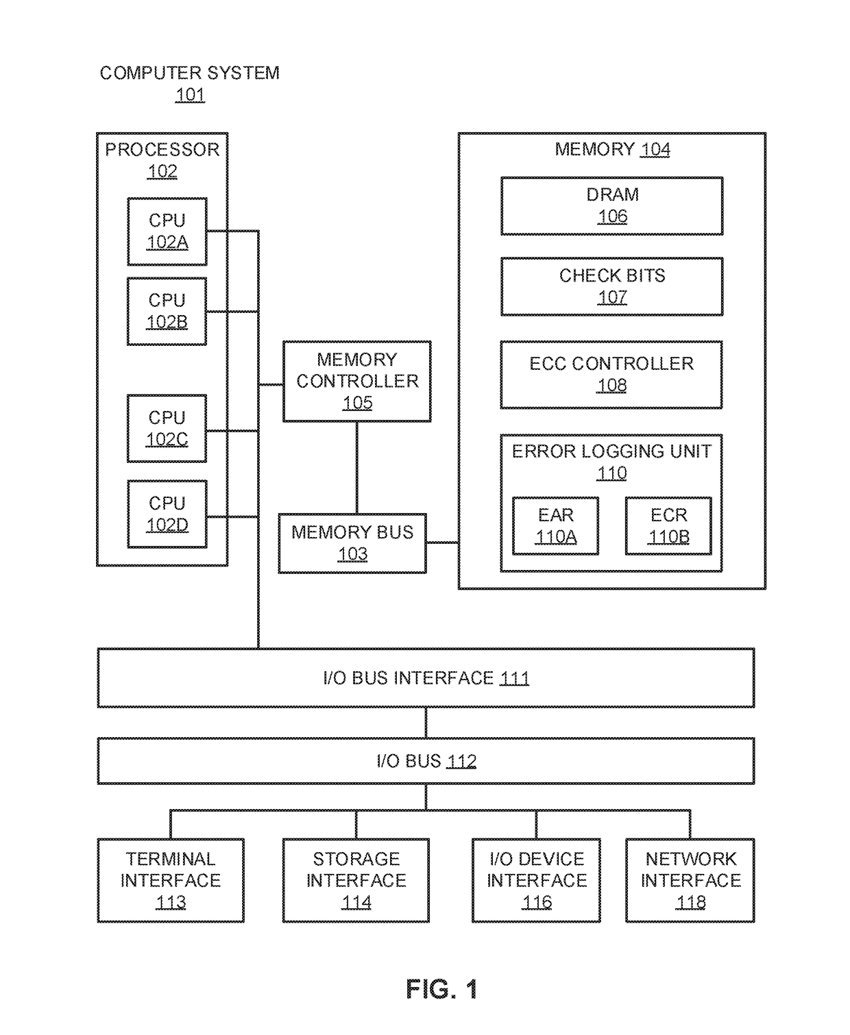 Error monitoring of a memory device containing embedded error correction