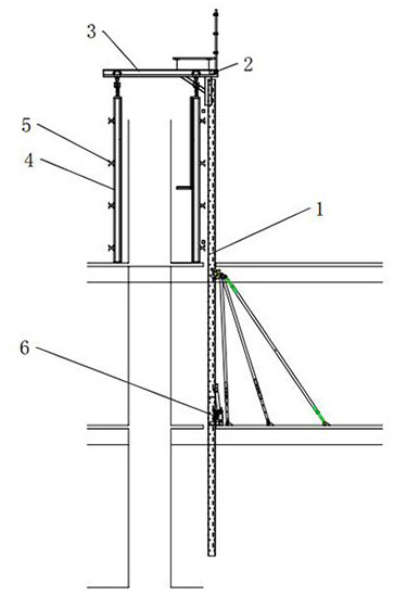 Wood formwork lower opening protection structure of hydraulic plate-penetrating creeping formwork and construction method of wood formwork lower opening protection structure