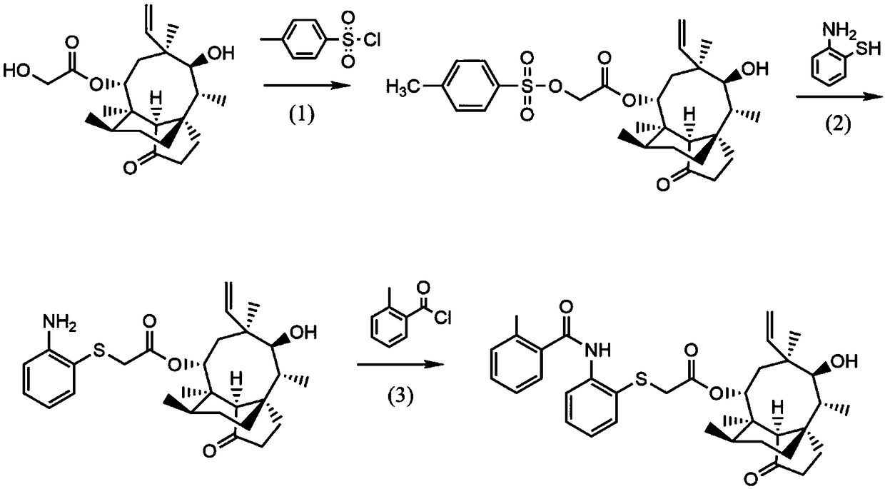 Pleuromutilin compound and preparation method and application thereof