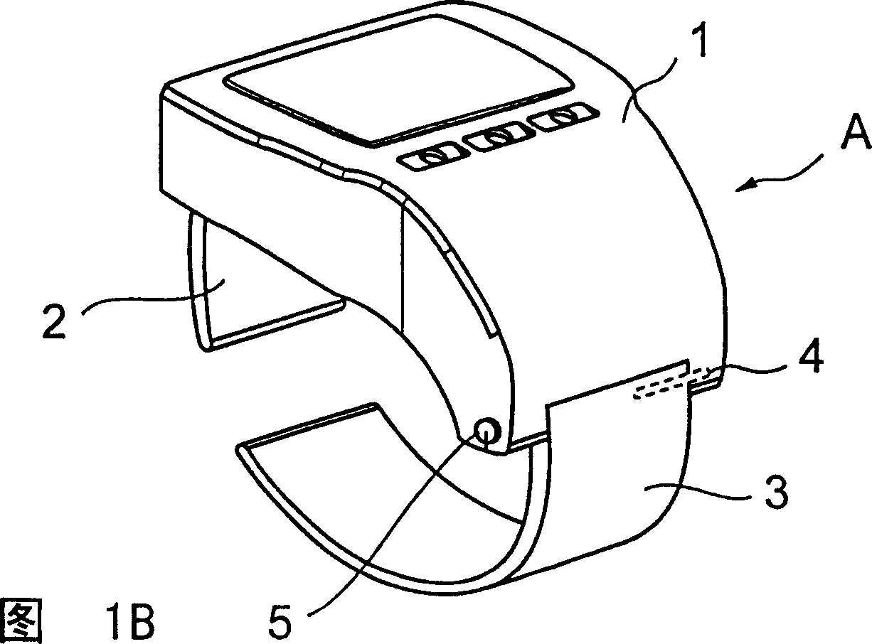 Wrist type mobile information apparatus