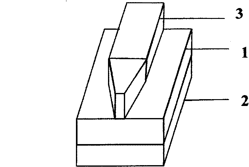 Free-etching oxidation manufacturing method of SOI submicron ridge optical waveguide back-taper coupler