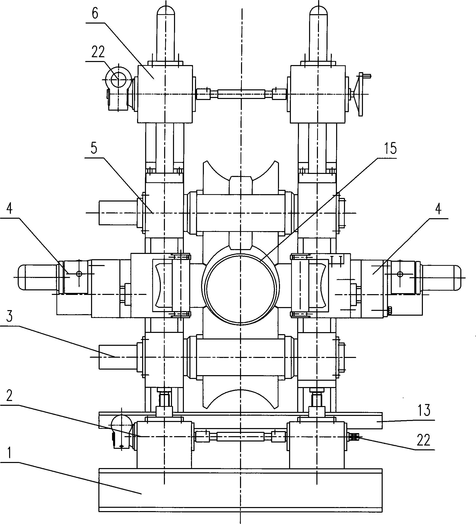 Quick decomposing roll changing rolling mill